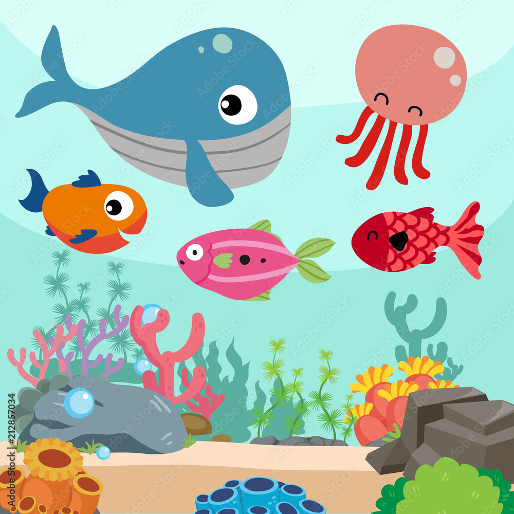 Naklejka premium ocean background vector design