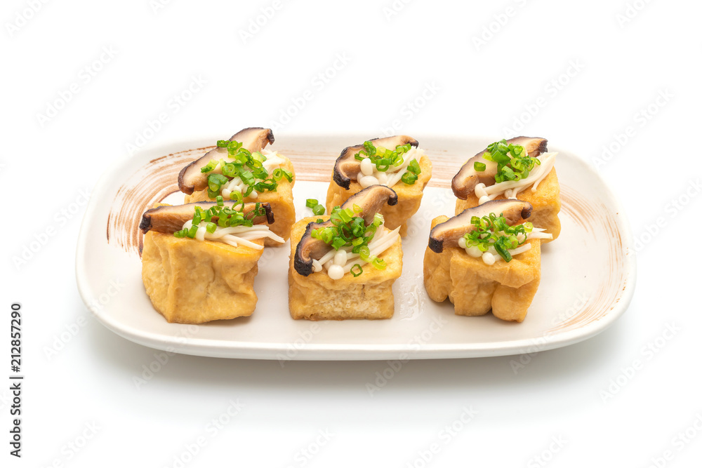Grilled Tofu with Shitake Mushroom and Golden Needle Mushroom Grilled Tofu with Shitake Mushroom and Golden Needle Mushroom