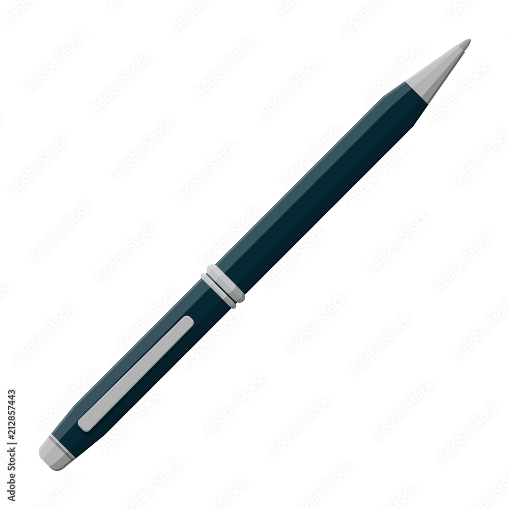 Detailed classic ballpoint pen isolated on white. Detailed classic ballpoint pen isolated on white.
