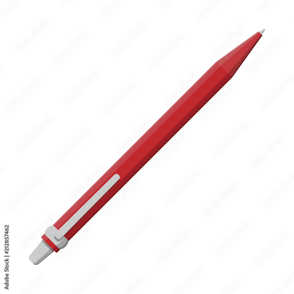 Detailed classic ballpoint pen isolated on white.