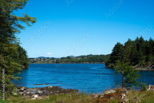 View over the lake near avaldsnes