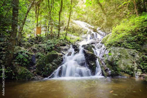 Mae Kham Pong Waterfall located at Mae On district chiangmai  Thailand.