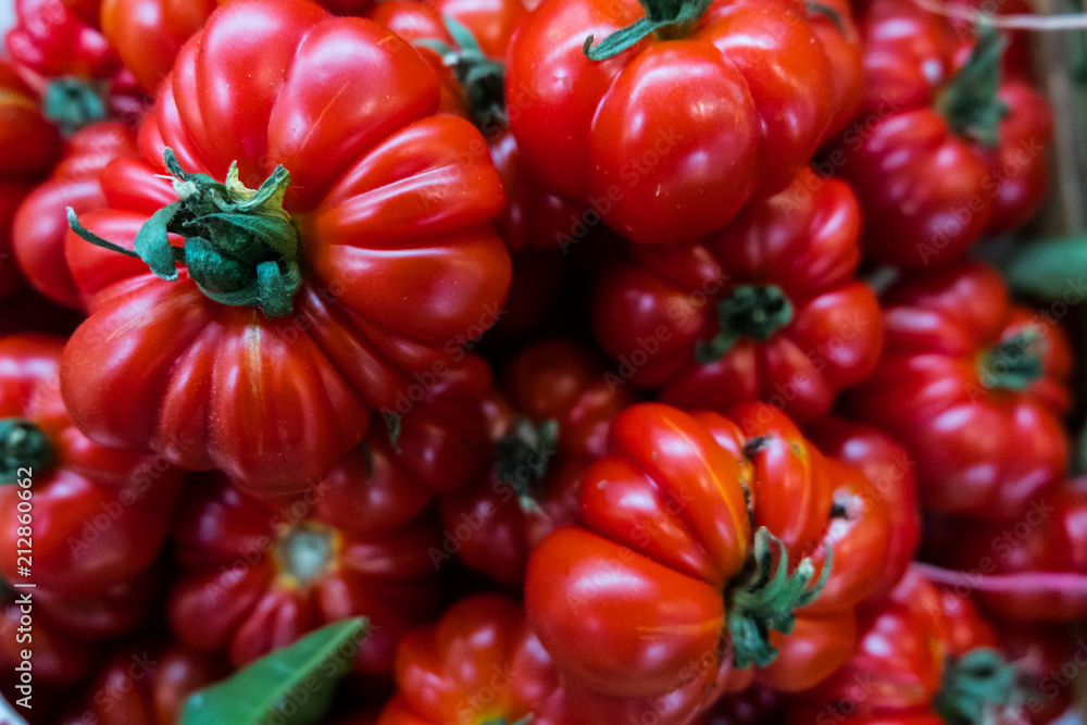 City market stall with fresh tomatoes . Rome. Europe. No people. City market stall with fresh tomatoes . Rome. Europe. No people.