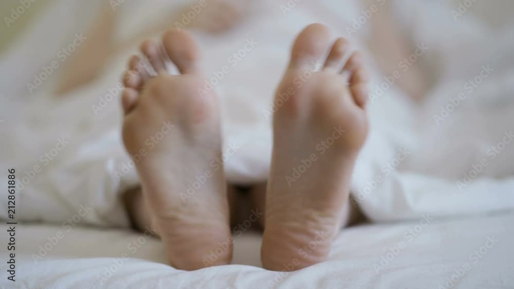 Closeup on bare female feet Closeup on bare female feet