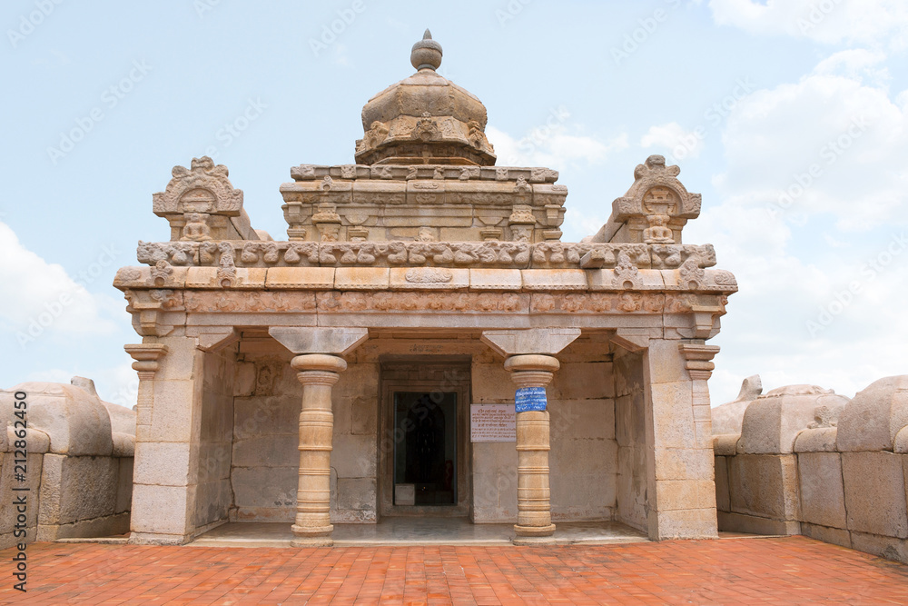 Second storeyed temple of Neminatha, of Chavundaraya Basadi, Chandragiri hill, Sravanabelgola, Karnataka.
