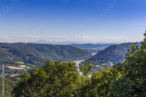 Landscape of Wachau valley, Danube river, Austria.