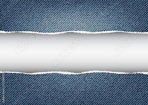 Jeans background with torn edges