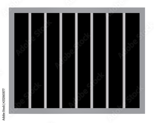 Window in prison with bars vector eps 10