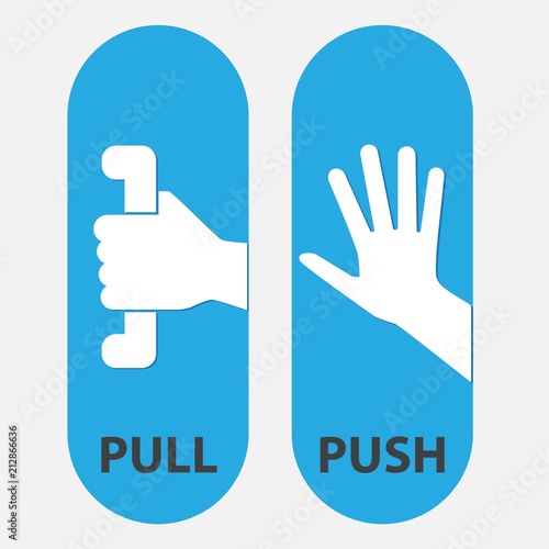 push and pull, vector icon