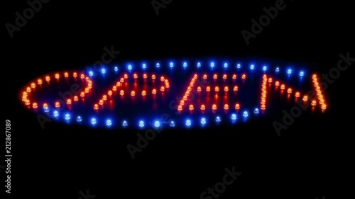 Open Sign Flashing Overhead
