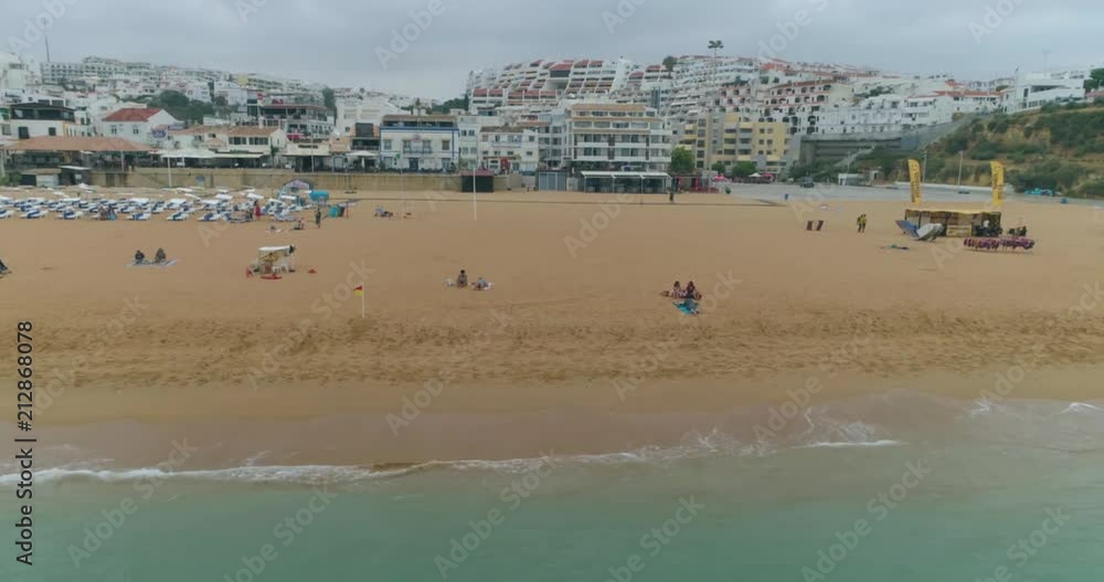 Aerial view of Praia dos Pescadores (Fishermen beach) in a cloudy day, famous destination in Albufeira, Algarve. Aerial view of Praia dos Pescadores (Fishermen beach) in a cloudy day, famous destination in Albufeira, Algarve.