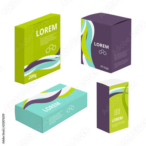 Design template of package. Identity of food packages