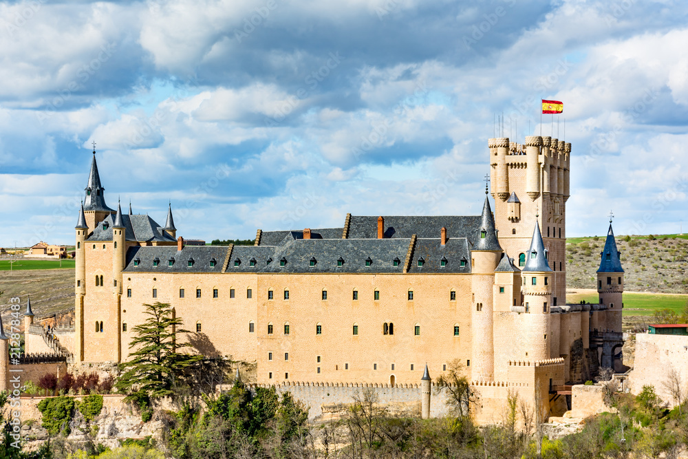 The great Alcazar of Segovia, one of the most interesting places in Spain