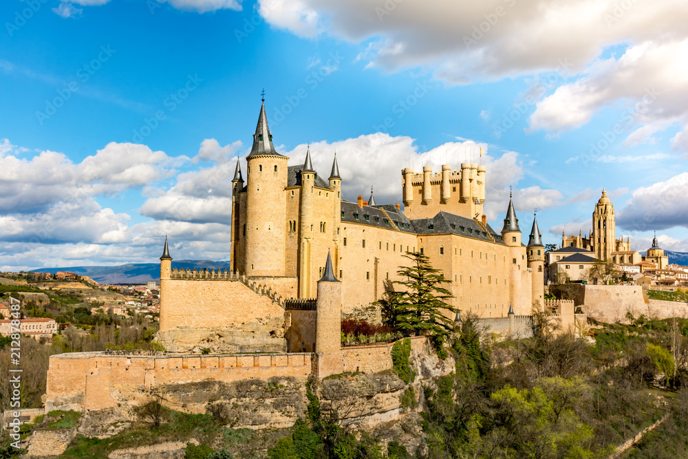 The great Alcazar of Segovia, one of the most interesting places in Spain