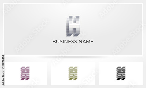H Letter Stack Layer Logo
