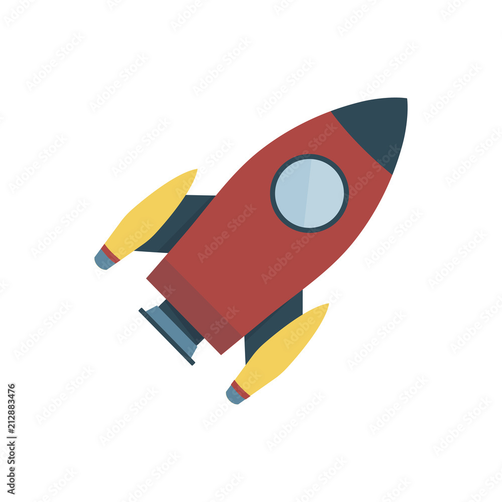 Isolated rocket illustration Isolated rocket illustration