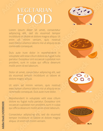 Vegetarian Food, Various Porridges Collection