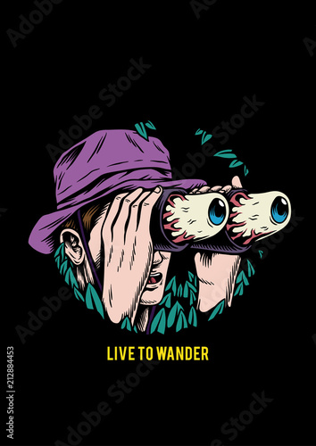 Live to wander creative illustration