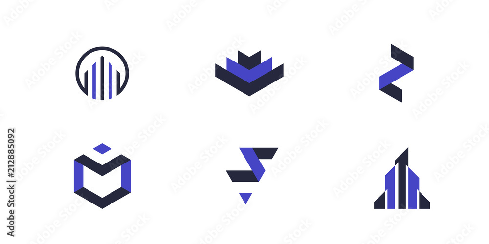 Logo set illustration, vector Logo set illustration, vector
