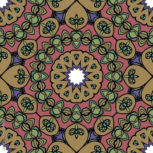 mistic floral seamless pattern. vector illustration