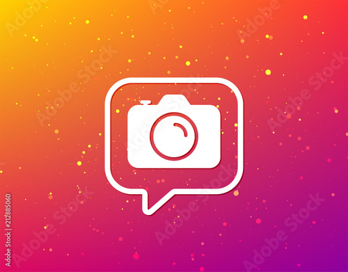 Camera icon. Professional photocamera sign.