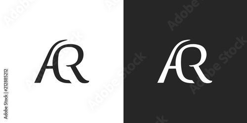 AR, ACR logo, monogram, vector