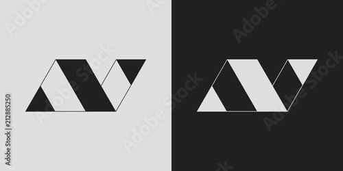AV logo, monogram, vector