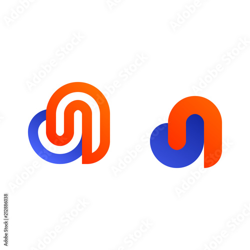 D logo, monogram, vector