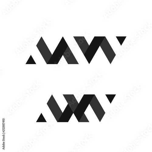 MW logo, monogram, vector