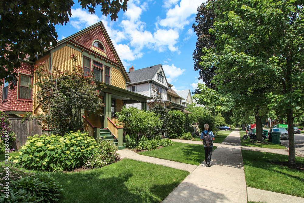 USA / Chicago - Wooden houses in Oak Park