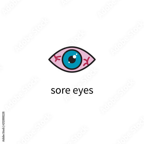inflamed red eye icon