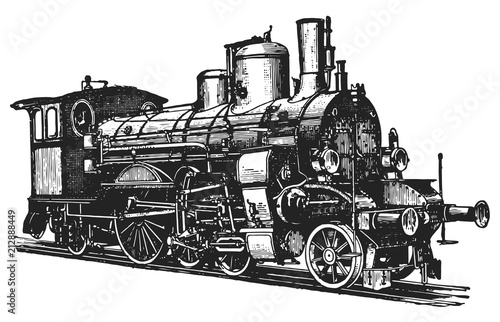 steam locomotive railway #vector #isolated - Lokomotive Lok