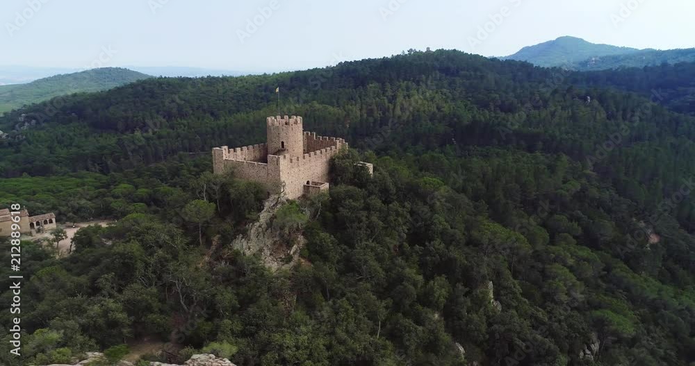 Old Castle of Farners in Catalonia Spain Old Castle of Farners in Catalonia Spain