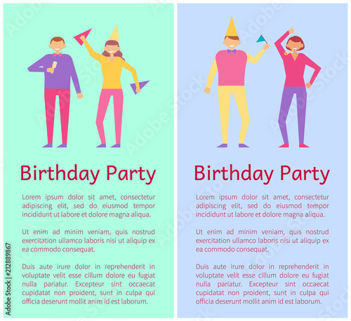 Birthday Party Collection Vector Illustration
