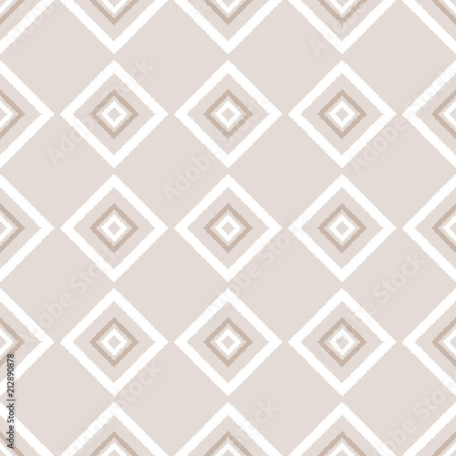 Beige and white ikat orname...