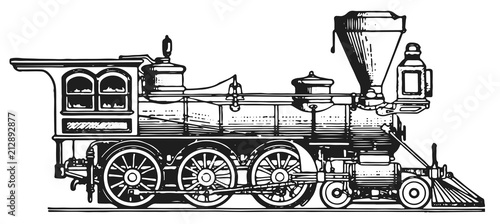 steam locomotive railway #vector #isolated - Lokomotive Lok