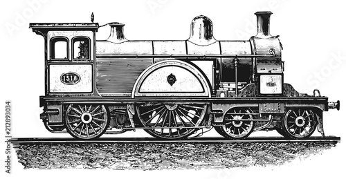 steam locomotive railway #vector #isolated - Lokomotive Lok