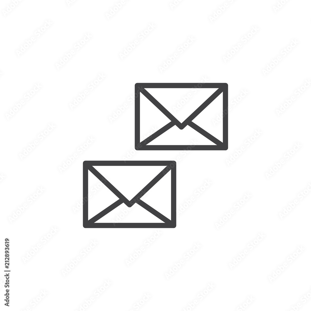 Message, mail outline icon. linear style sign for mobile concept and web design. Envelopes simple line vector icon. Symbol, logo illustration. Pixel perfect vector graphics Message, mail outline icon. linear style sign for mobile concept and web design. Envelopes simple line vector icon. Symbol, logo illustration. Pixel perfect vector graphics