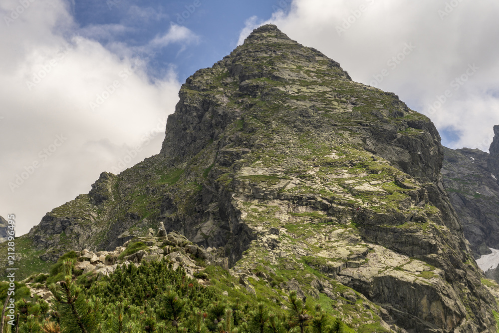 View of the Koscielec peak. High Tatra Mountains. Poland. View of the Koscielec peak. High Tatra Mountains. Poland.