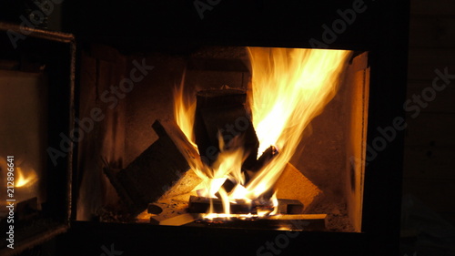 Naklejka Warm fireplace