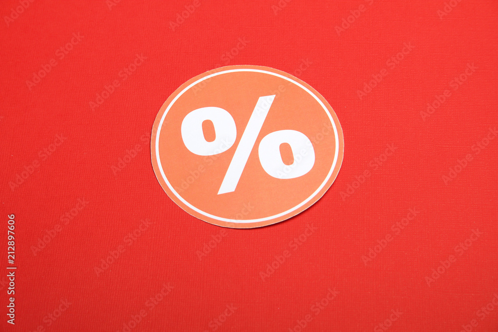 Percent discount symbol Percent discount symbol