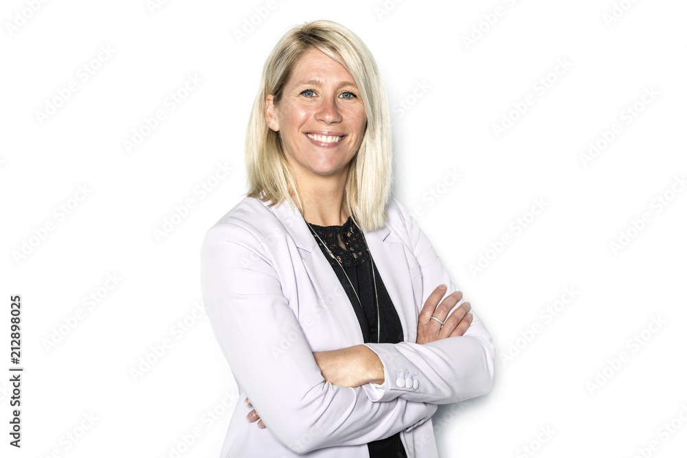 Handsome car salesman on white background Handsome car salesman on white background