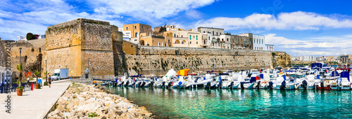 Otranto - view of old part with medieval Aragonese castle and marina, Puglia, Italy © Freesurf