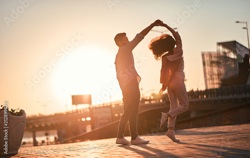 Romantic couple in the city