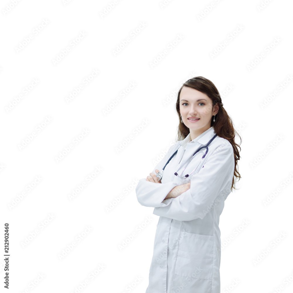 portrait of a female doctor of the therapist. portrait of a female doctor of the therapist.