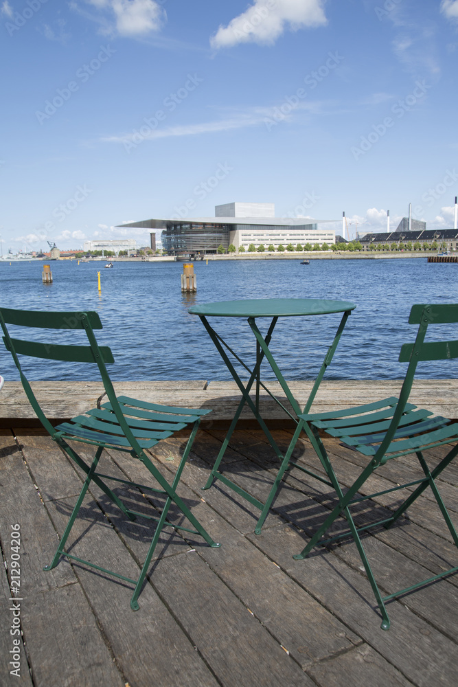 Cafe Table and Chairs, Opera House, Copenhagen Cafe Table and Chairs, Opera House, Copenhagen