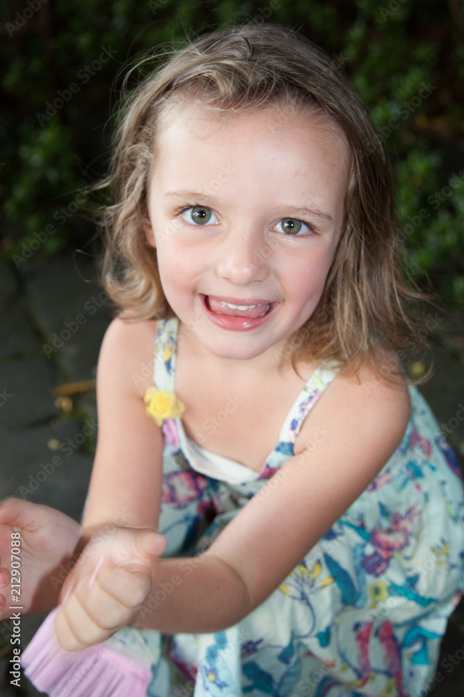blond pretty child girl outdoor garden blond pretty child girl outdoor garden