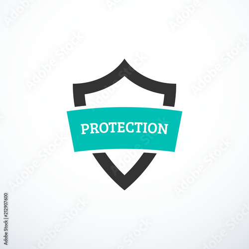 Protection shield icon. Vector illustration