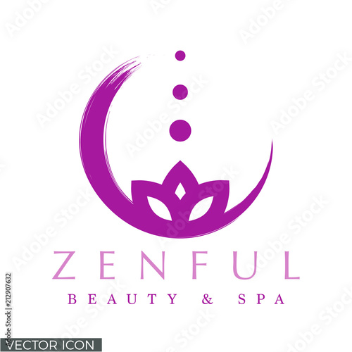 Lotus Flower Round purple Logo/Icon