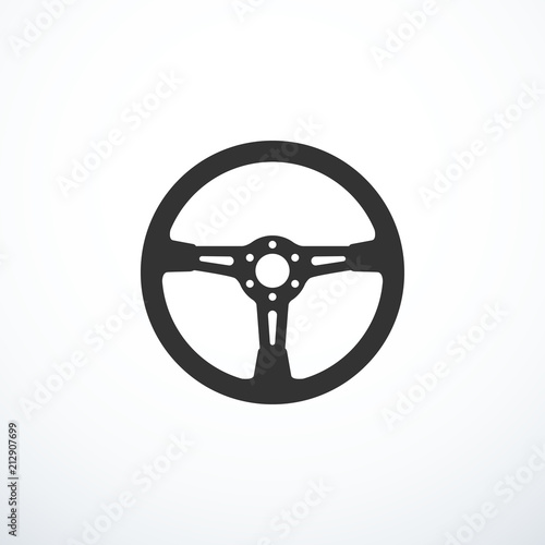 Vector steering wheel icon